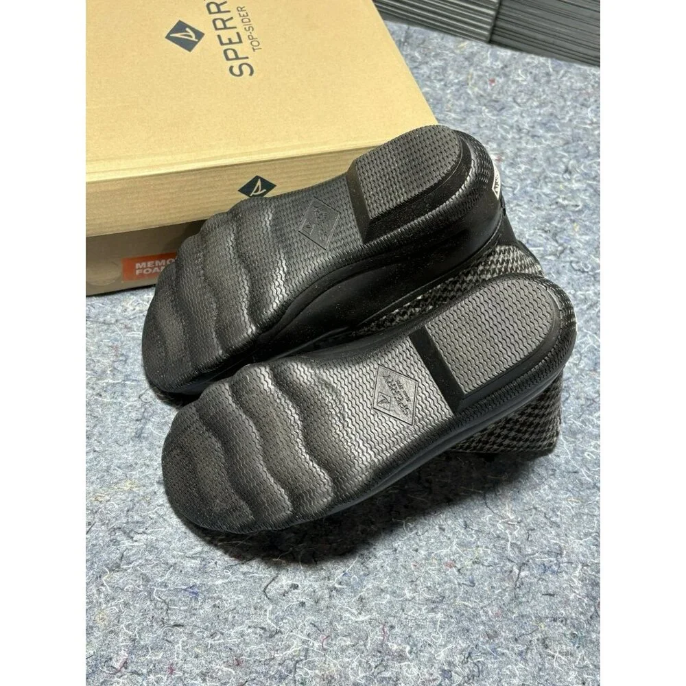 Sperry Syren Gulf Women 6.5 Black Suede/Leather Duck Boot Rainboots STS85110‎